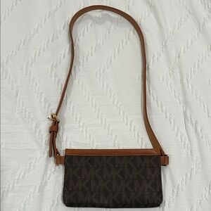 Michael Kors Dark Brown and Tan Fanny bag